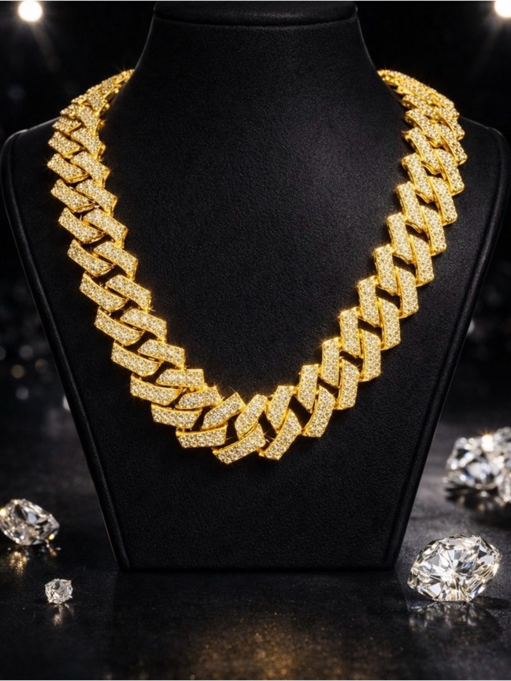 18 inch Bling Bling Miami Cuban Link
Necklace for Men and Women